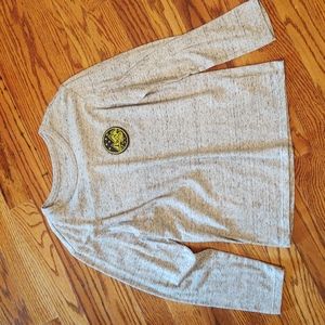 Little boys long sleeve t-shirt. Heather gray.